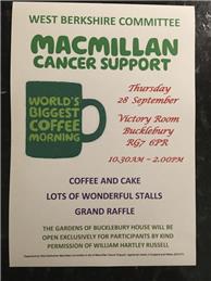 Macmillan Cancer Suppory Coffee Morning